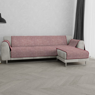 COPRIDIVANO PENISOLA DESTRA COMFORT, Antiscivolo, Cotone+Microfibra+Fibre Varie, Made in Italy - BORDEAUX