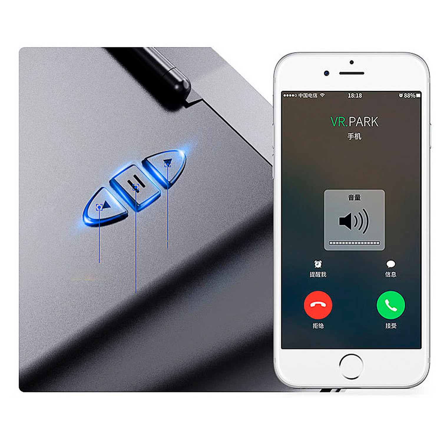 Occhiali di realtà virtuale J50. Cuffie bluetooth, vista panoramica 360°. Compatibili con IOS, Android.