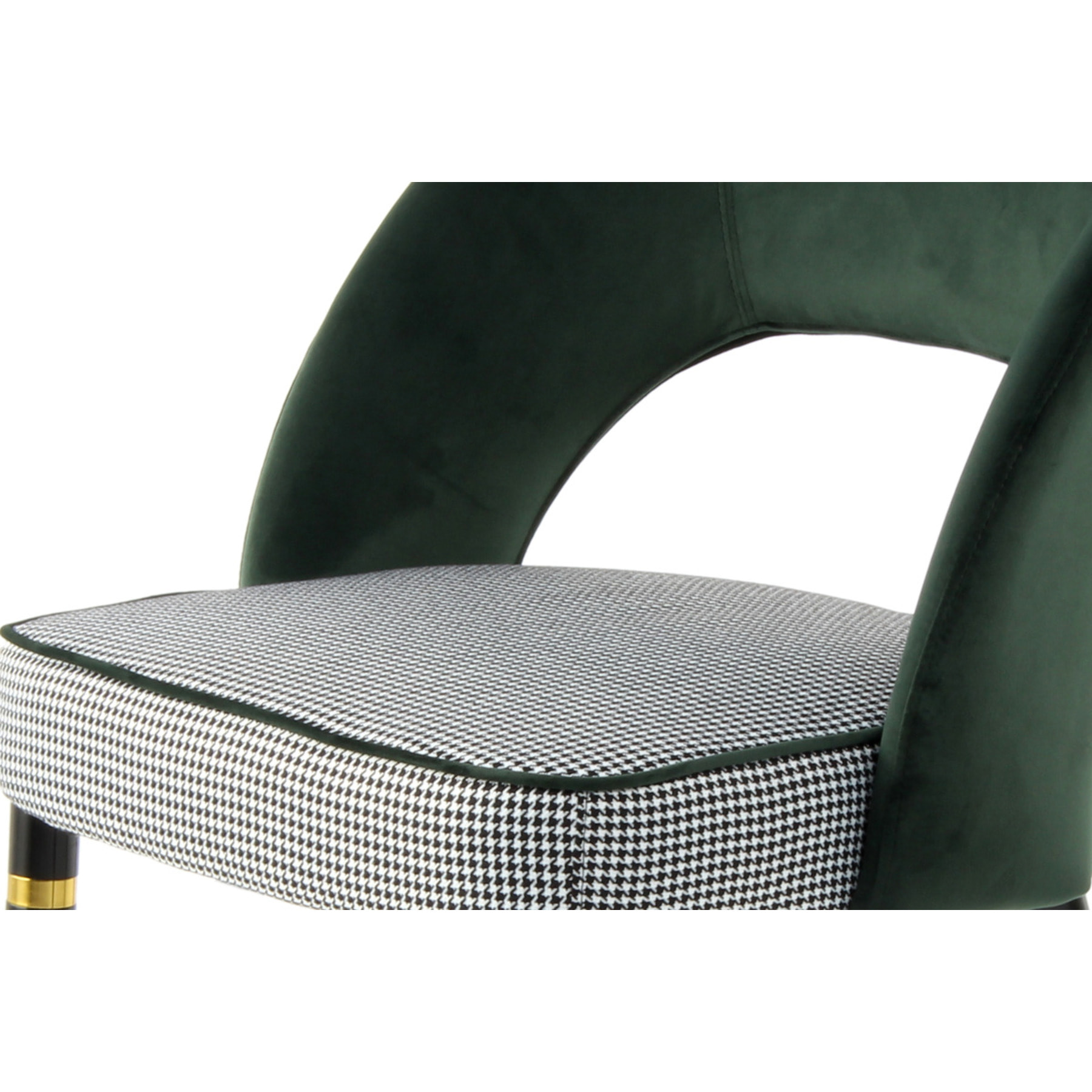 Set 2 sedie Courtney 500 in velluto verde e oro