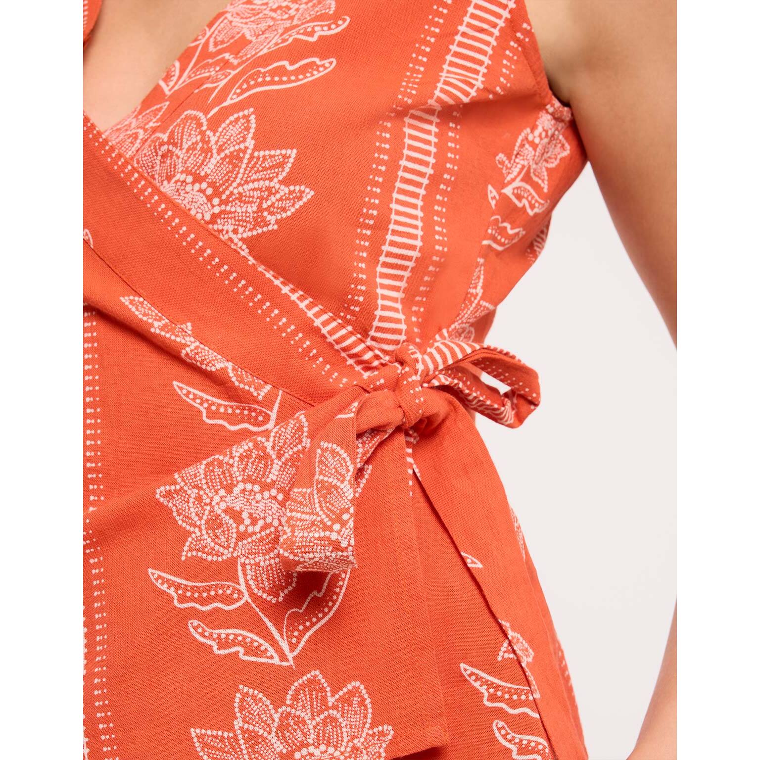 Top Naranja con Lazo - Indah