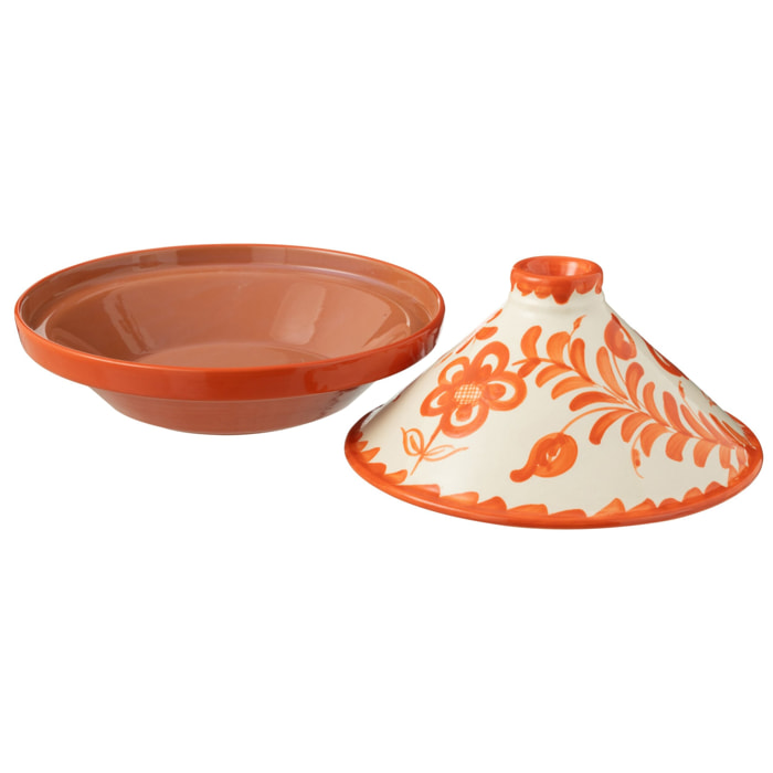 J-Line tajine Granada - céramique - blanc/orange