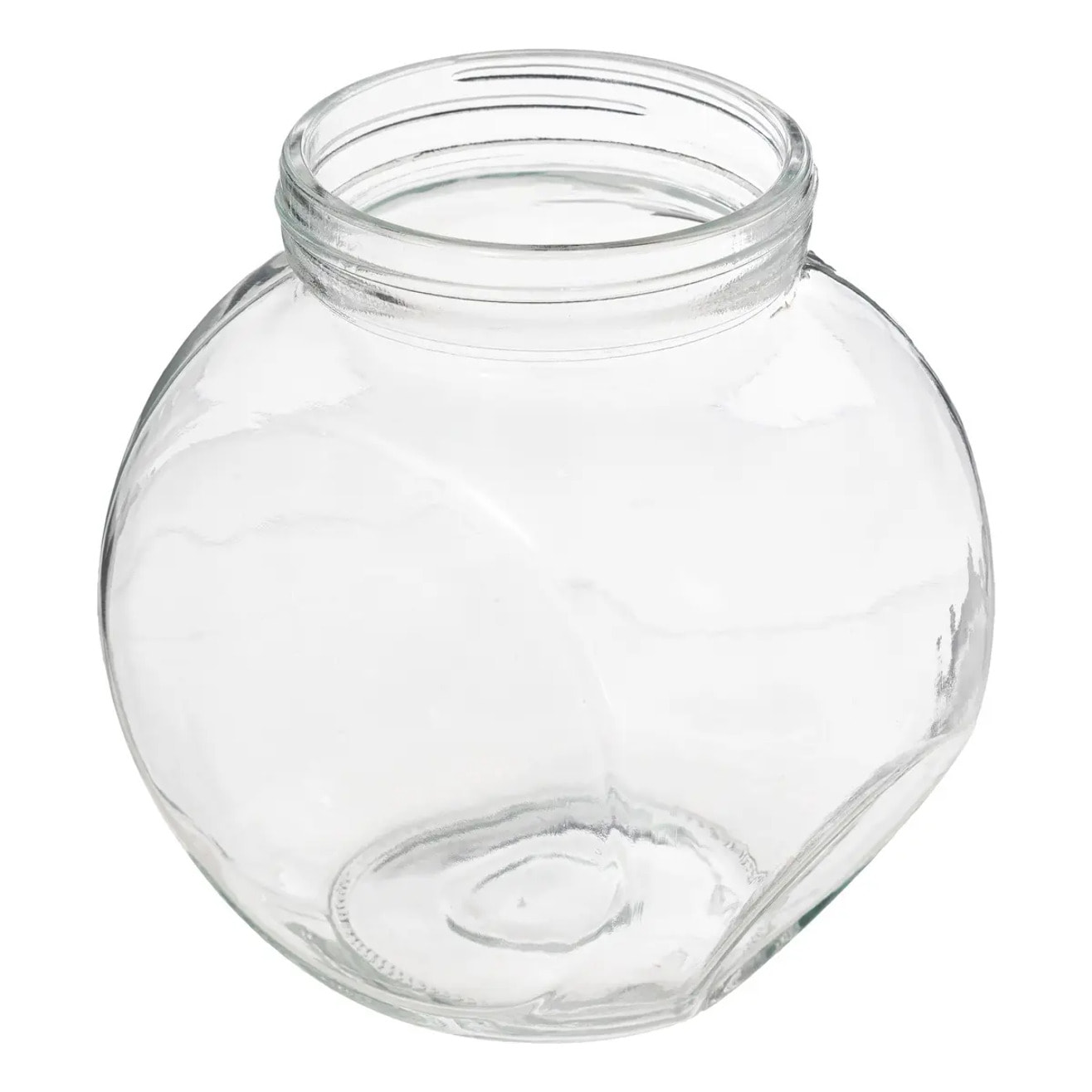 Bocal verre à bonbons couvercle bois 21L