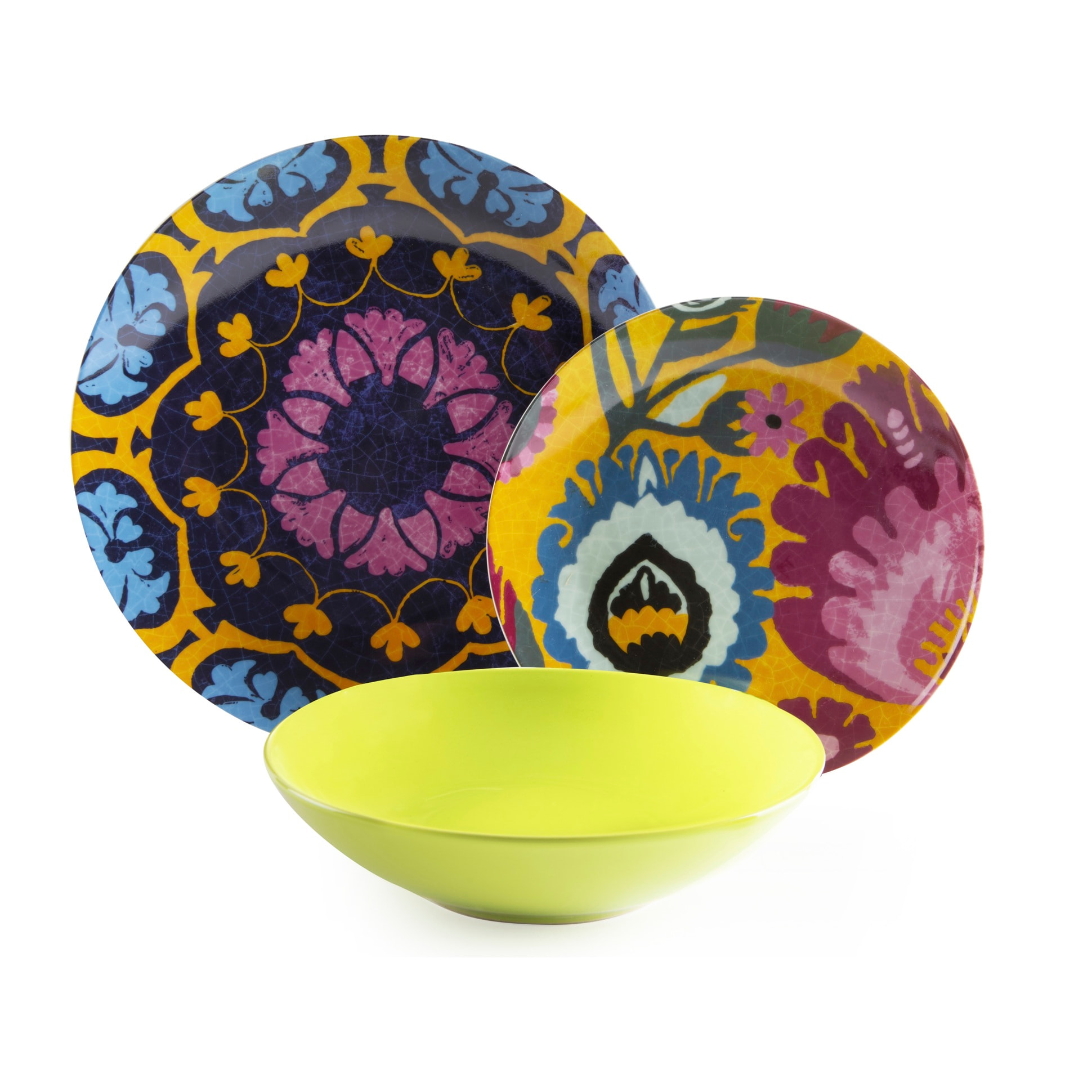 Servizio piatti 18 pezzi Excelsa – New Delhi, Porcellana Multicolore