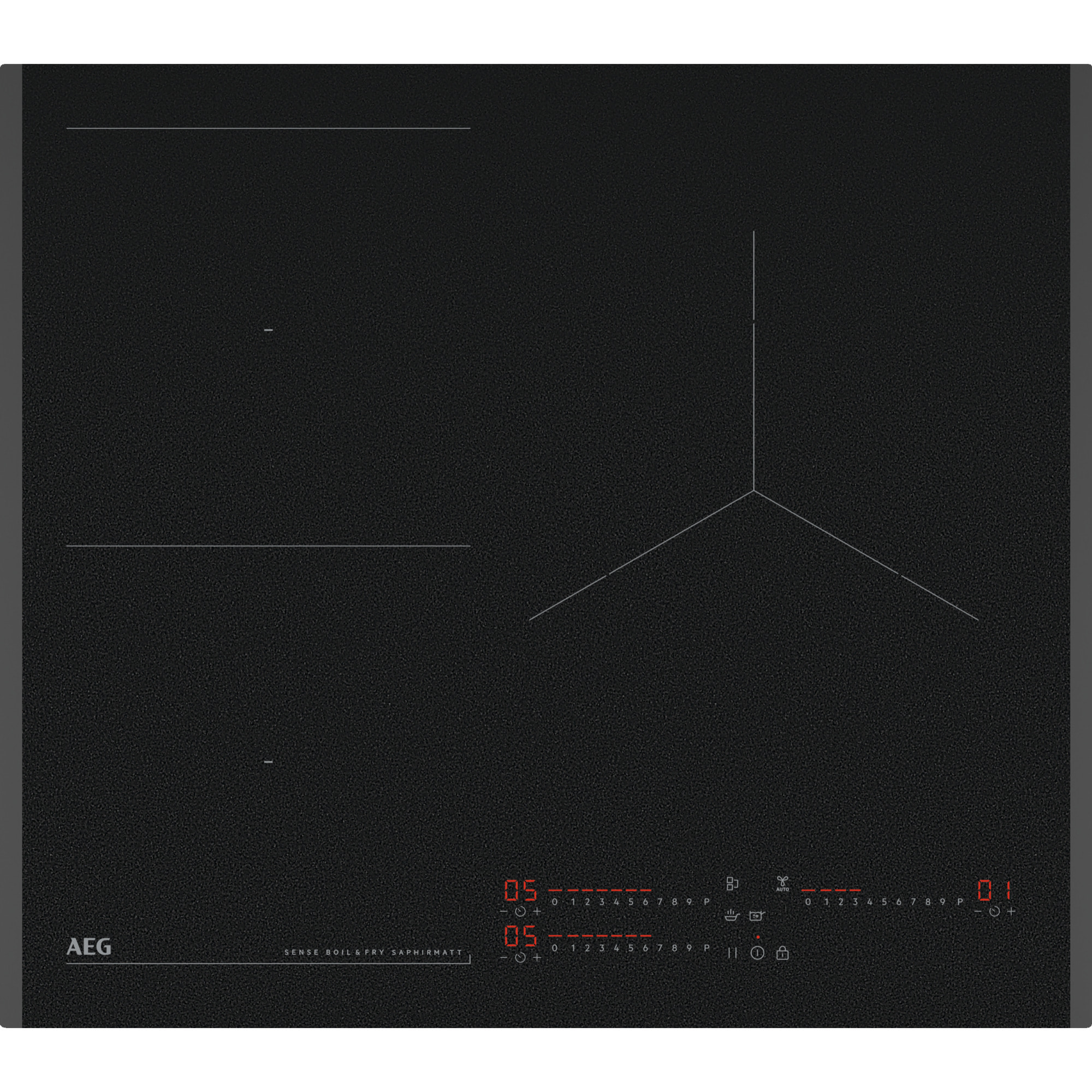 AEG Placa de inducción SaphirMatt® Serie 8000 Sense Boil&Fry de 60 cm TI63IQ30FZ