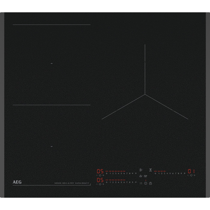 AEG Placa de inducción SaphirMatt® Serie 8000 Sense Boil&Fry de 60 cm TI63IQ30FZ