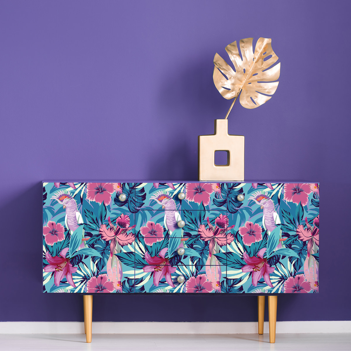 Sticker meuble tropical heeata 40 x 60 cm