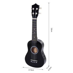 Ukelele 21 Pulgada Ukelele Soprano de Iniciación para Principiantes Cuerda Nylon