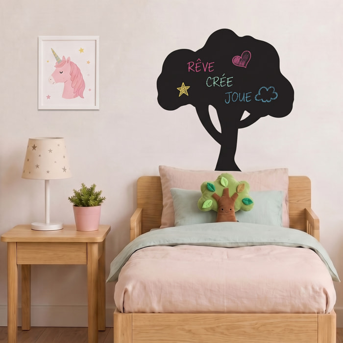Sticker ardoise tableau noir - stickers muraux adhésif effaçable - GRAND ARBRE