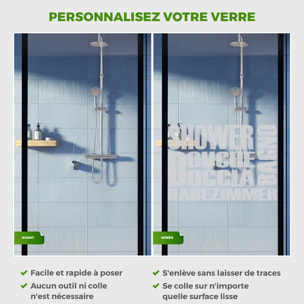 Film Fenêtre Anti Regard Occultant - DOUCHEMULTILINGUE - Stickers Autocollant Brise-Vue pour Vitre & Porte de Douche