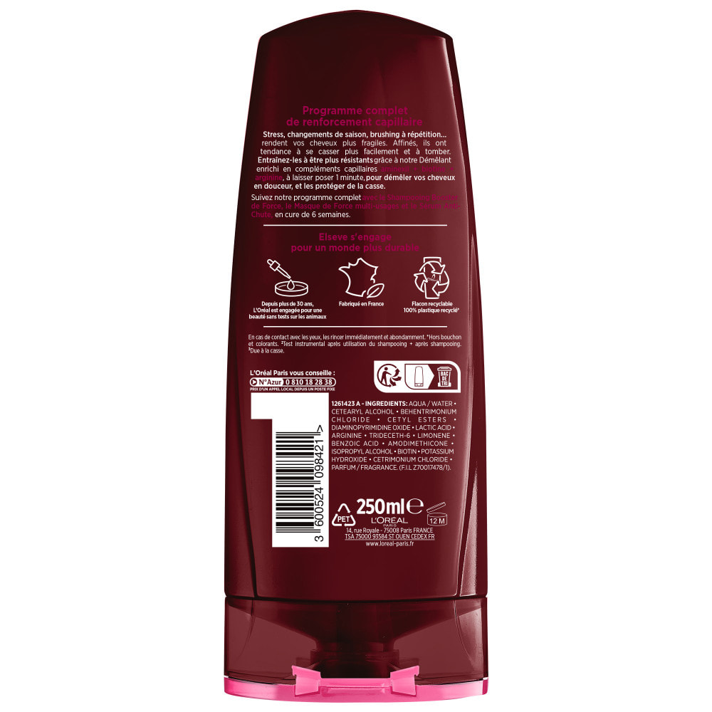 Lot de 6 - L'Oréal Paris Elseve Full Resist Démêlant Bouclier Anti-Casse 250ml