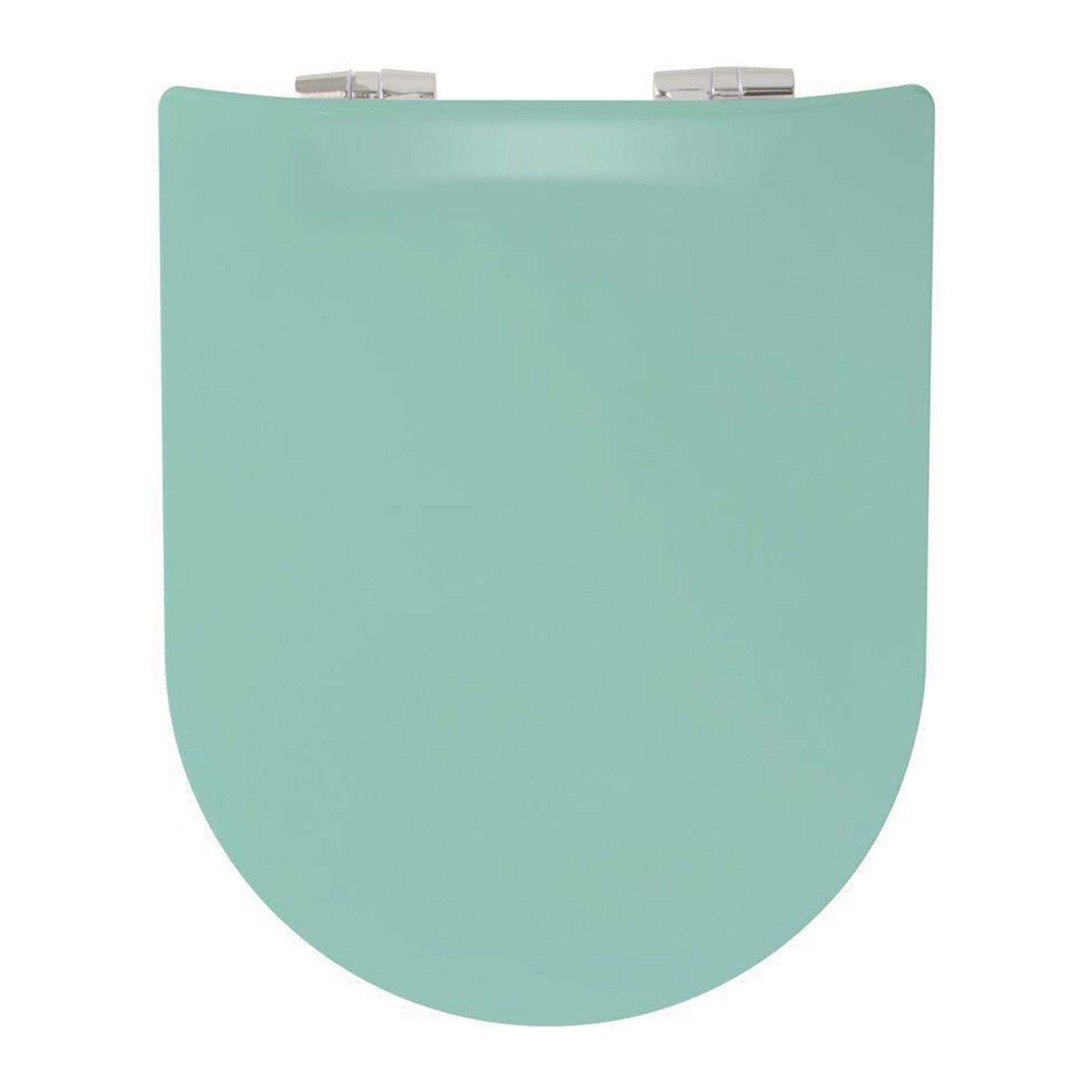 Abattant wood slim déclipsable uni - Turquoise