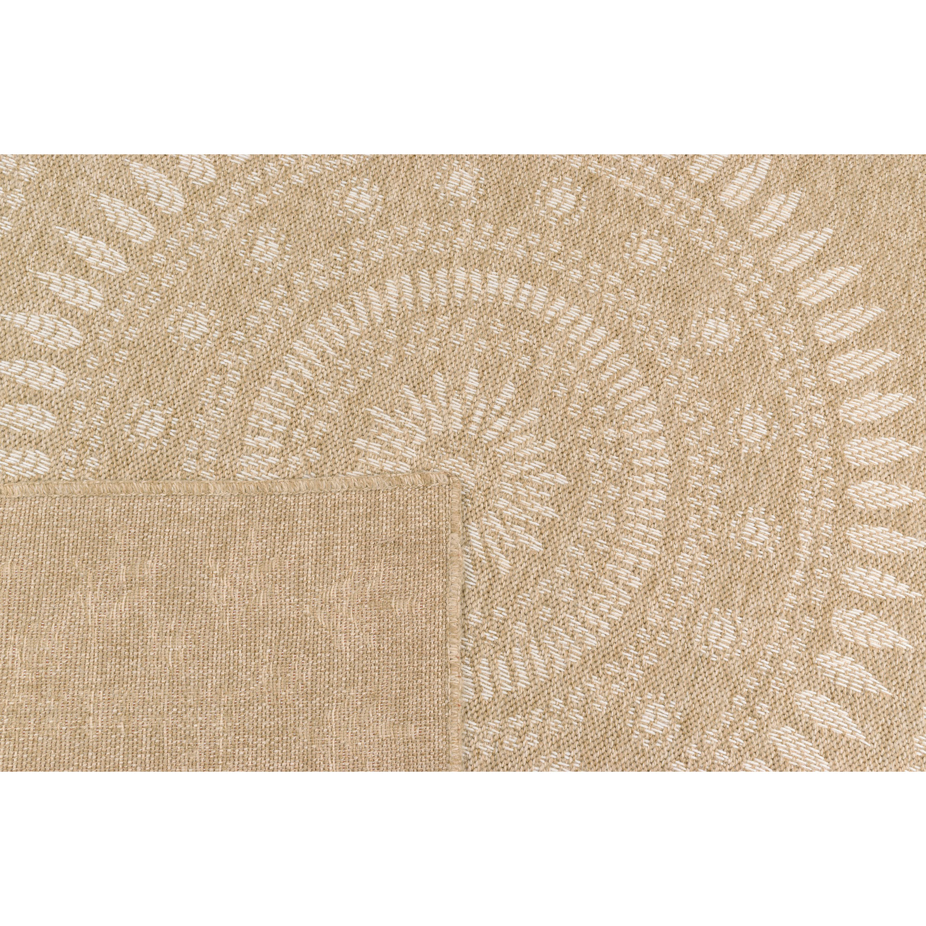 Nature - tapis effet jute blanc