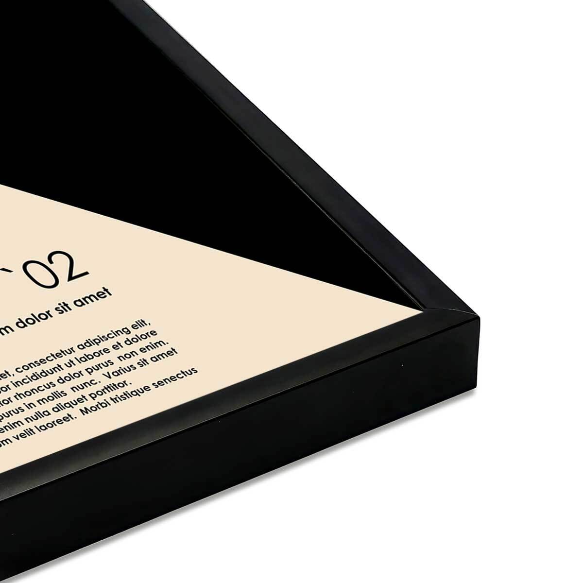 Affiche encadrée abstraite postmodernisme graphique Affiche + cadre en métal - Noir