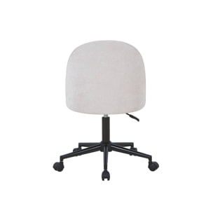 Chaise de bureau à roulettes tissu PHYL