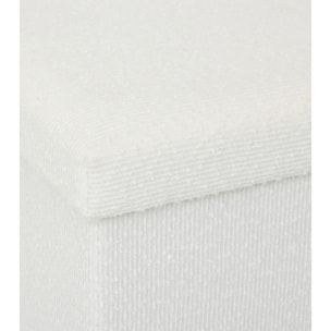 Pouf pliable Mix'n modul 31x31 cm bouclette blanche
