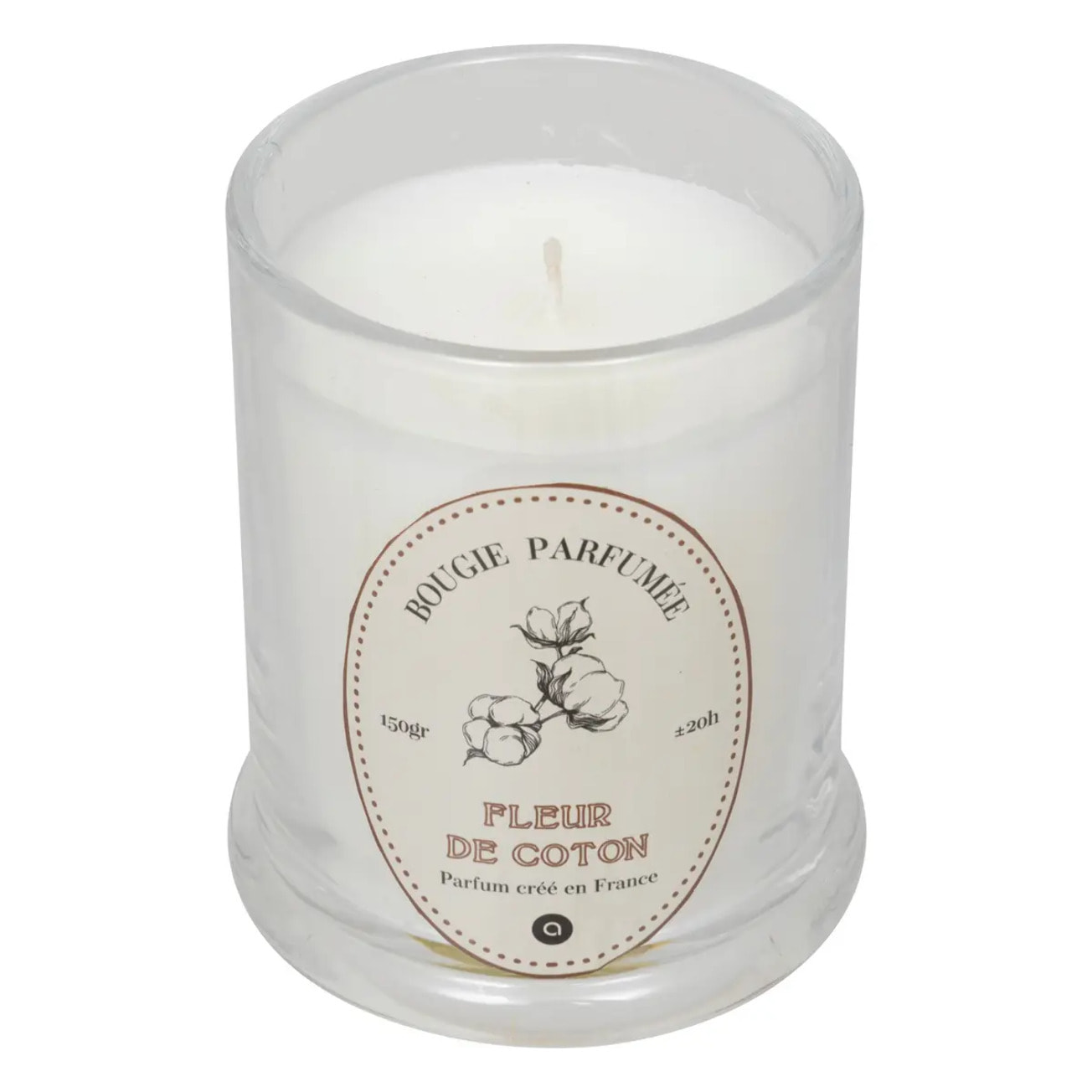 Bougie parfumée Hapo 150g pot en verre avec couvercle coton