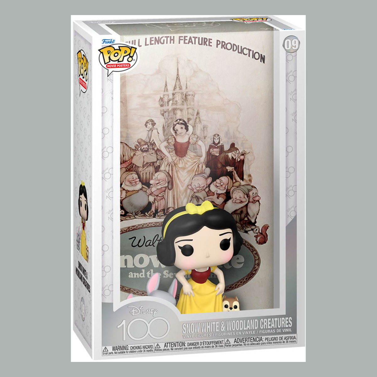 Disney Pop Movie Poster & Figura Biancaneve 9 Cm Funko