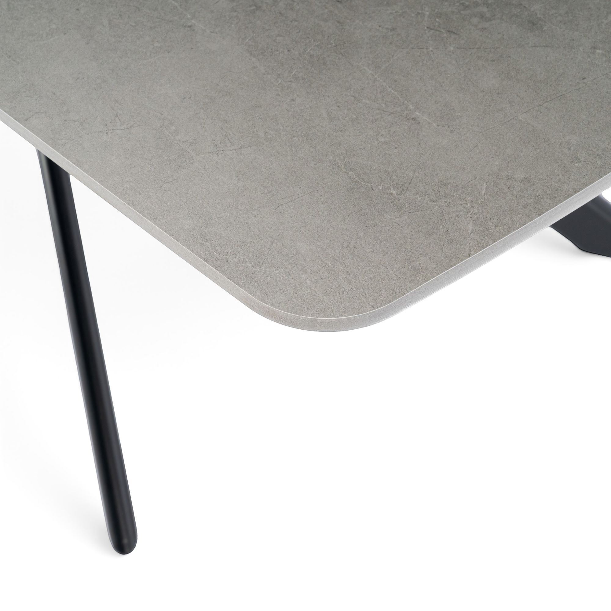 Tavolo SAINT FLORENT in ceramica finitura pietra grigio 180x90x76 cm