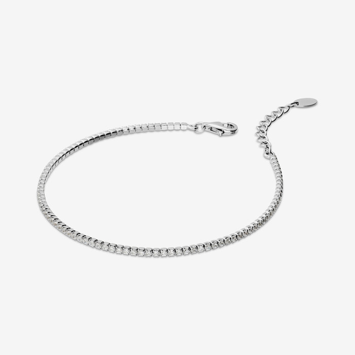 Bracciale Tennis con Cubic Zirconia Bianche 1.5mm