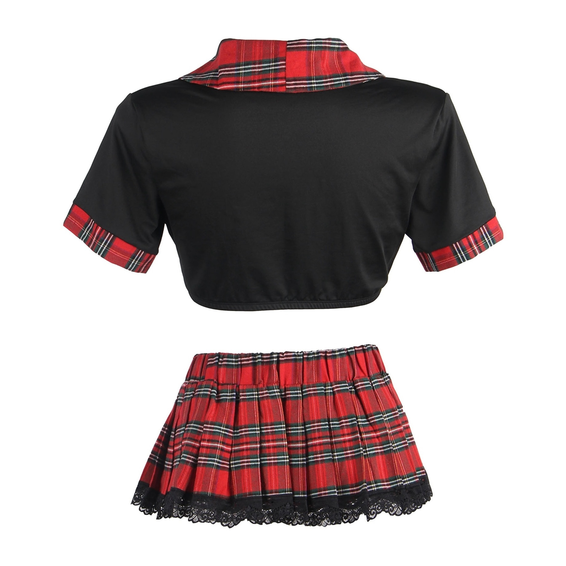Uniforme estudiante top corto y falda plisada estilo universitario traje de cosplay