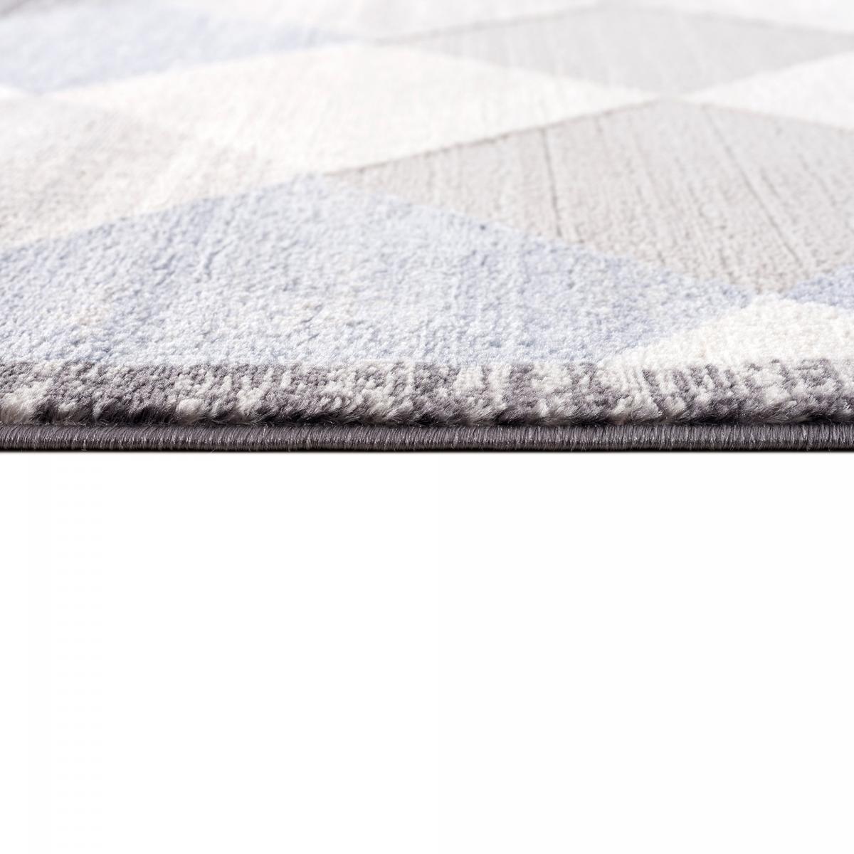 Tapis salon et chambre tissé motif géométrique LUBA