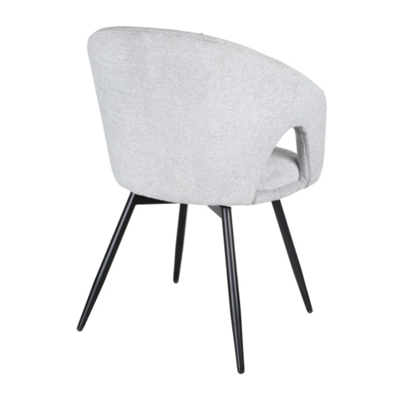 Chaise rotative 180° en tissu doux avec accoudoirs - AMBRE