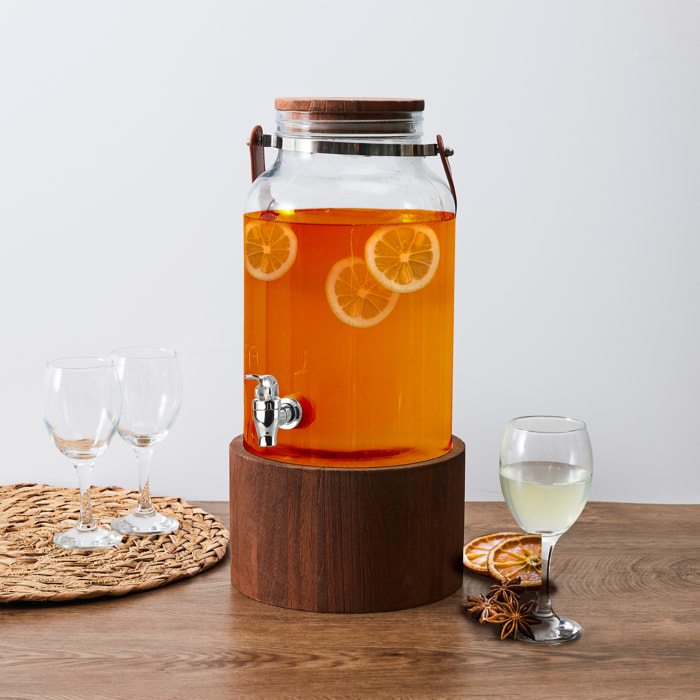 Fontaine à Boisson - COOK CONCEPT - Originale - Tendance - Transparent et Marron