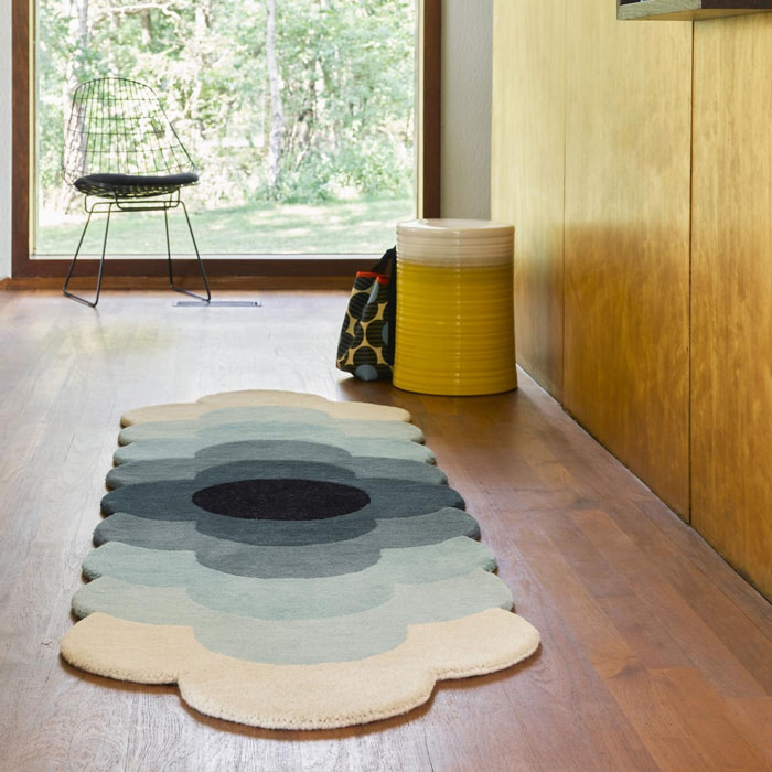 Tapis salon et chambre fait à la main en laine motif seventies SOLEVIA