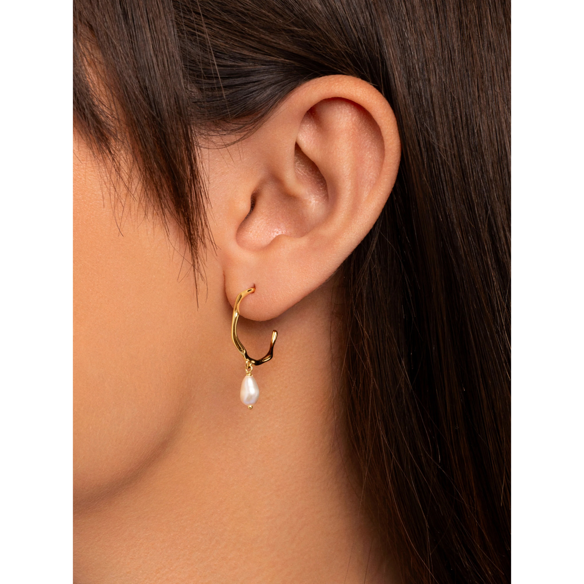 Orecchino Menorca Pearl Placcato Oro