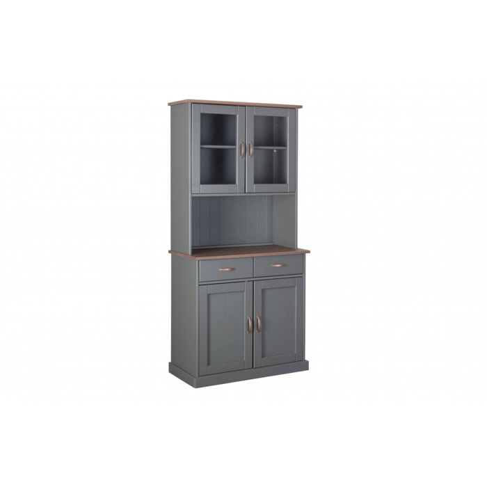 Credenza con 2 ante chiuse, 90 x 45 x 191, Grigio