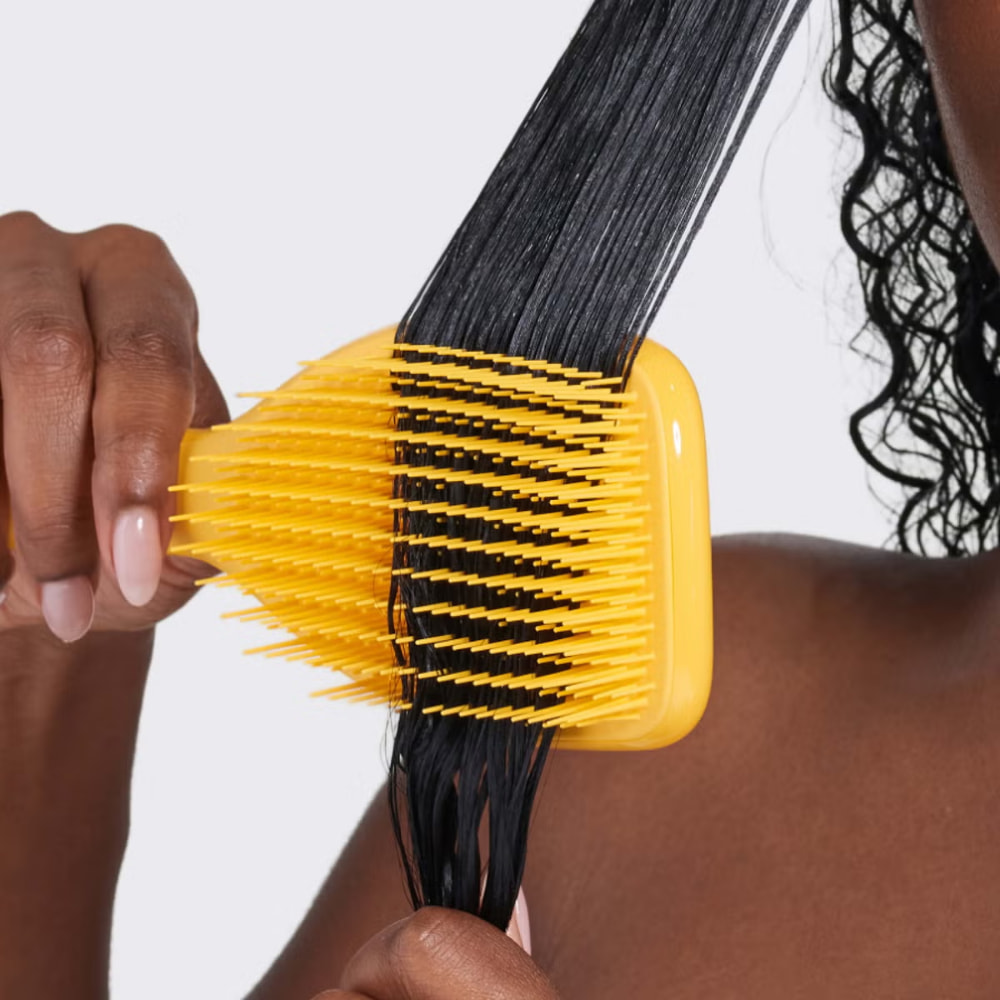 TANGLE TEEZER The Ultimate Detangler LARGE NATURALLY CURLY Daffodil Yellow