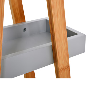 Etagère en bambou de salle de bain étagère debout 3 paniers dim. 30L x 18l x 81H cm bambou MDF gris