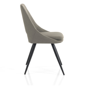 Tomasucci Ensemble de 2 chaises BETTA GREY