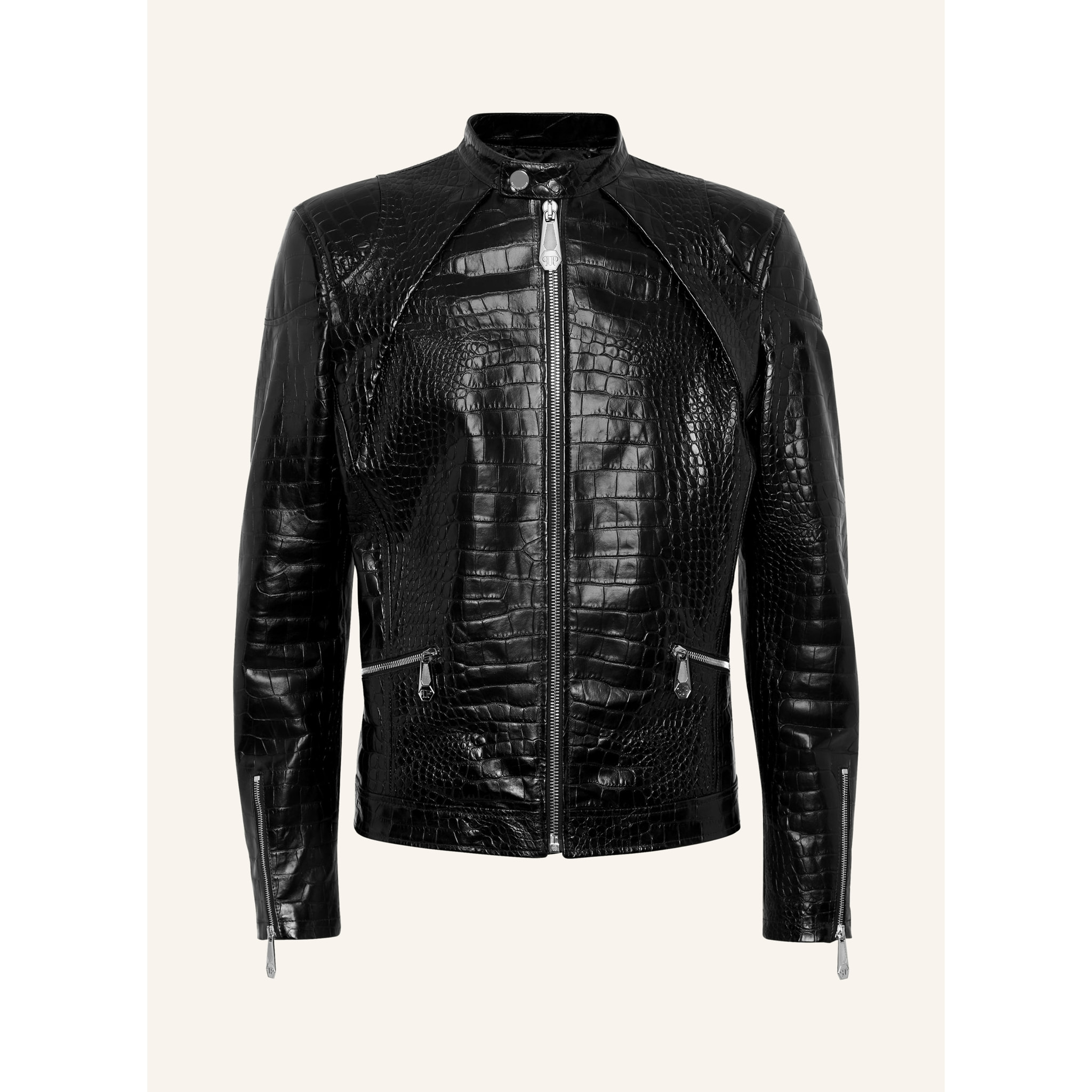 PHILIPP PLEIN Chaqueta Moto de cuero COCCO