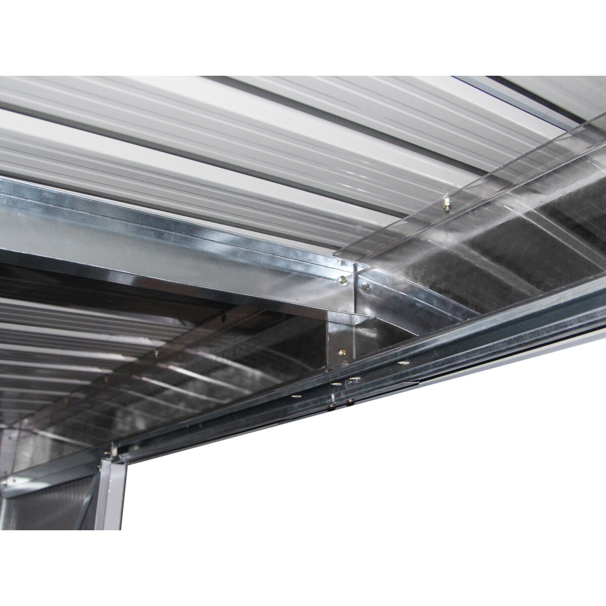 Abri de jardin métal toit plat "Texas" - 4,72 m² - Gris