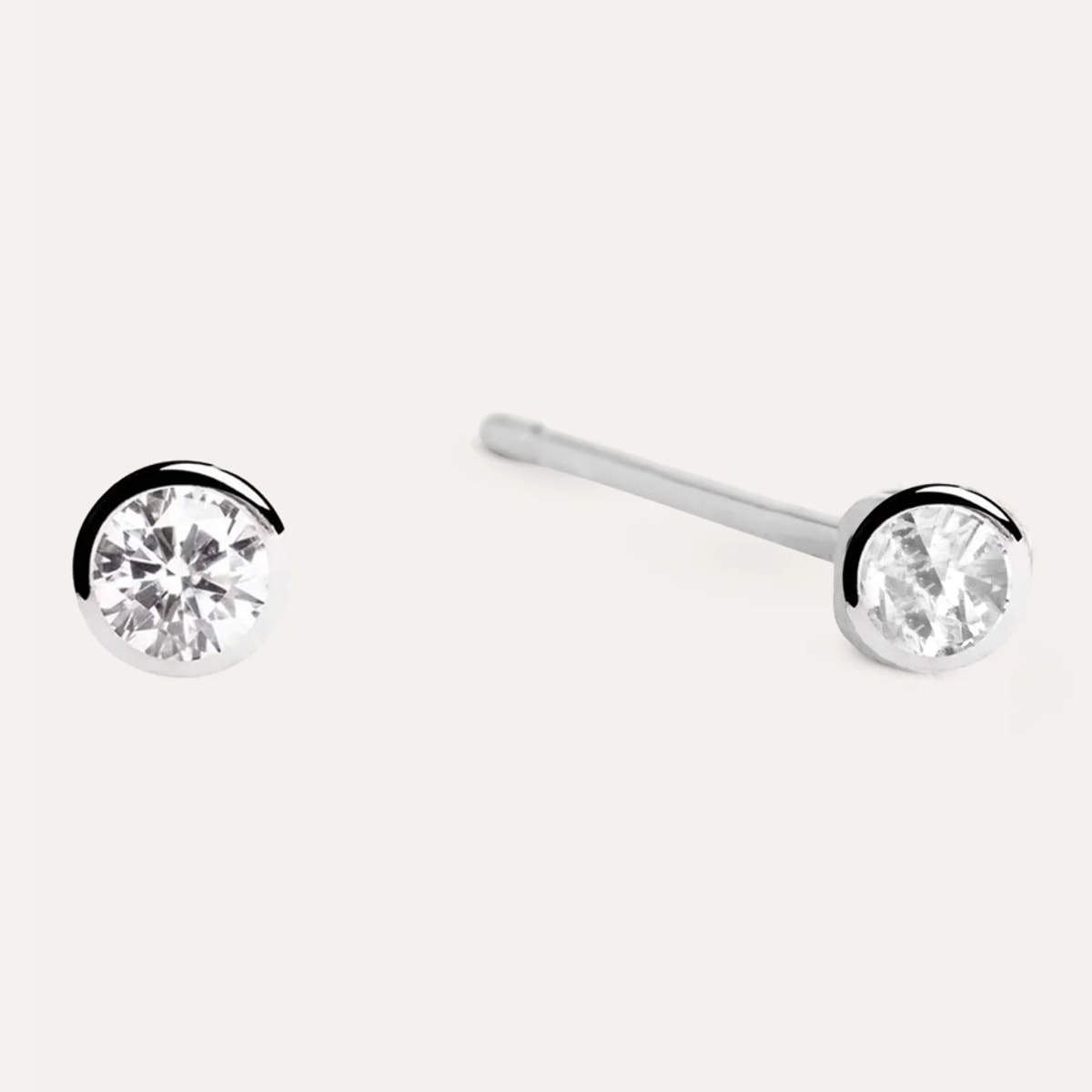 Pendientes Mini Spark 3mm Plata