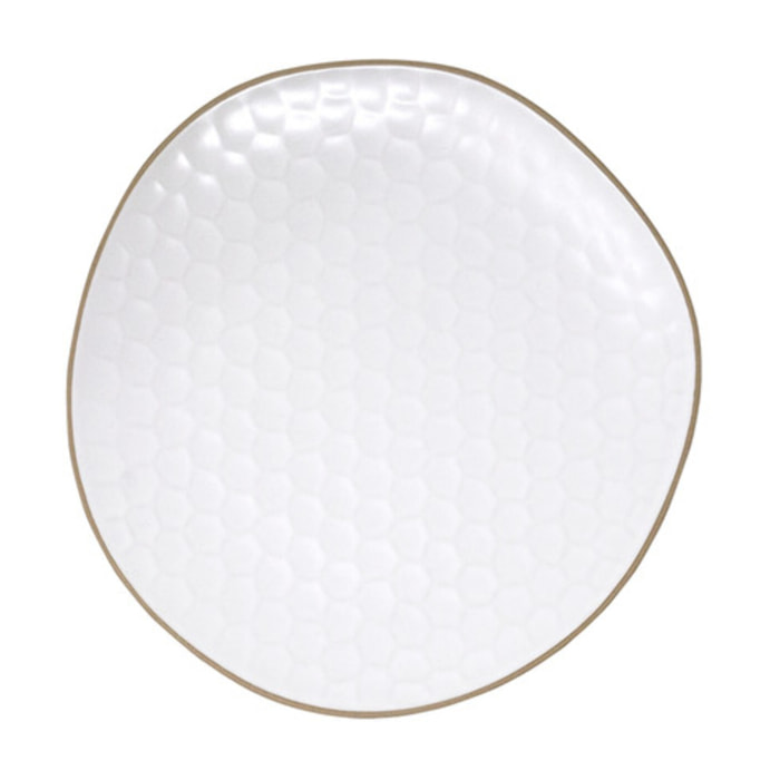 Piatto da portata Impronte in stoneware