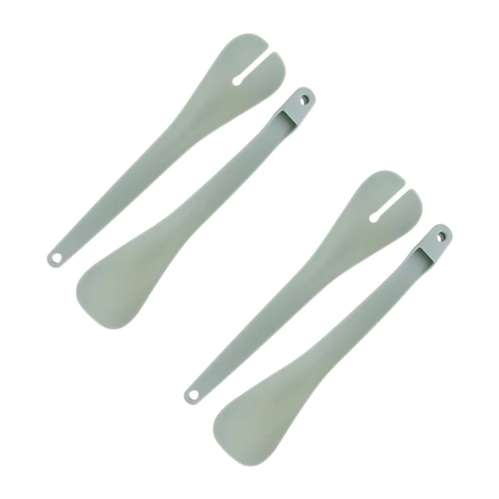 Set de 2 ustensiles de cuisine couverts à salade en plastique Fackelmann Basic
