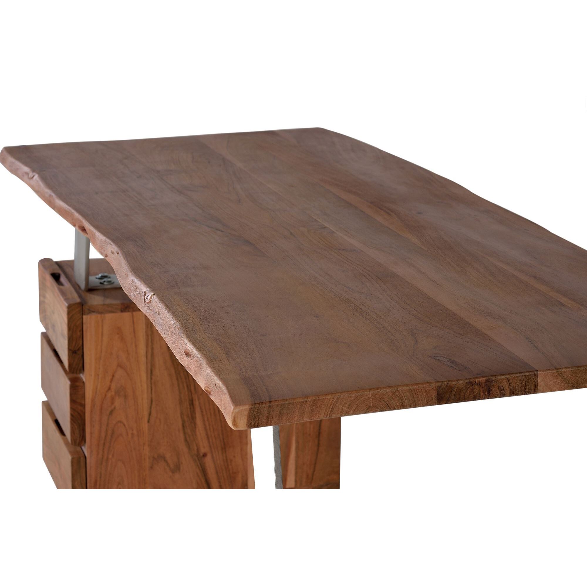 Escritorio - acacia y metal - 147x63x80cm