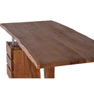 Escritorio - acacia y metal - 147x63x80cm
