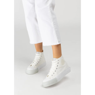Zapatillas Basic Hi-Top blancas de lona