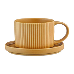 Tasse SCANDI 15cl et soucoupe Ø12cm - 8 pièces - Ocre