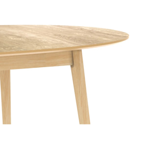 Table ovale 6/8 personnes extensible en bois clair 170/200 cm - Eddy
