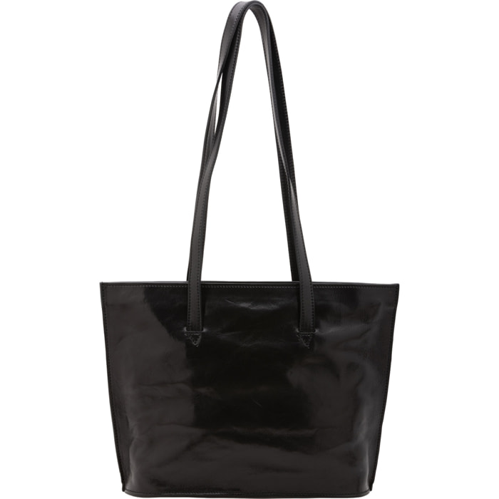 Borsa a spalla da donna - Modello False - 100% pelle - 27.0 x 38.5 x 10.0 cm