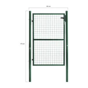 Portillon acier vert 125x100cm