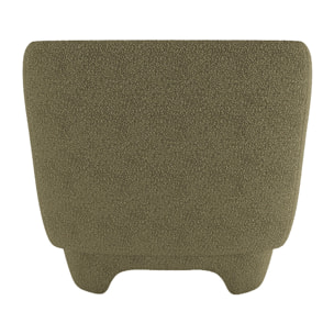 NOA - Fauteuil en laine bouclée vert kaki