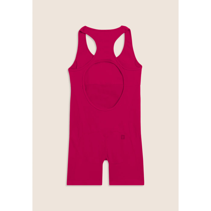 Tuta Jumpsuit Seamless Short con cut-out sulla schiena