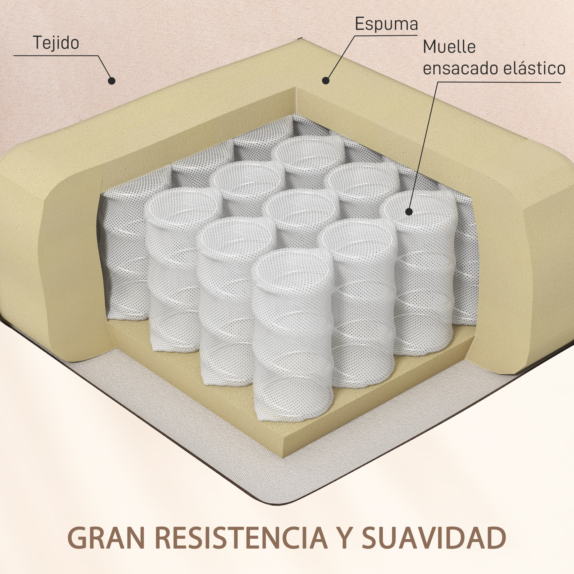 Sillón de Masaje Sillón Relax Reclinable con Mando a Distancia 2 Zonas de Masaje Bolsillo Lateral y Tapizado en Tejido de Ante 78x83x101 cm Crema