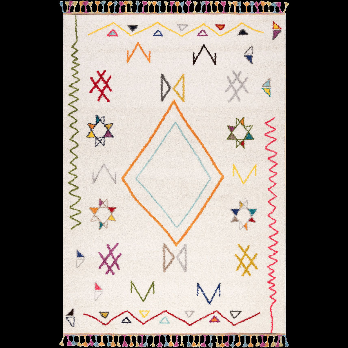 Tapis berbère tissé motif ethnic VISA