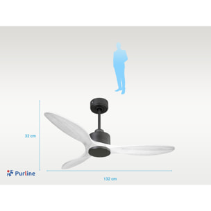 Ventilador de techo Wifi Motor DC Mando a Distancia Hypersilence Memoria SantoriniD132C0365196 PURLINE
